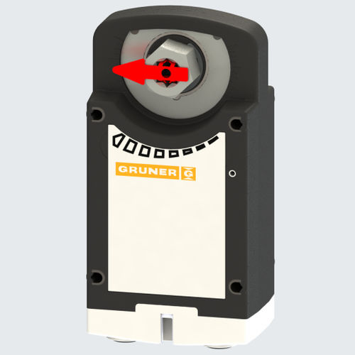 Elektrischer Klappenantrieb - 360-024-12-S2/8Fx - GRUNER - drehbar / für Feuer- und Rauchschutz / DC