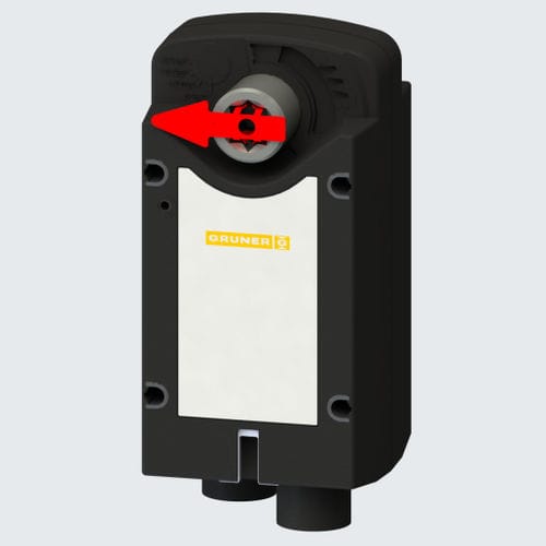 Elektrischer Klappenantrieb - UL-340S-024-045-S2/8Fx - GRUNER - drehbar / IP54 / für Feuer- und Rauchschutz