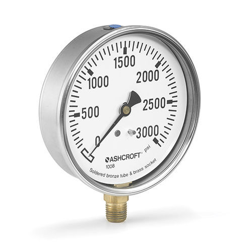 Manometer mit Zifferblatt-Anzeige - 1008A - ASHCROFT - Gewinde / NPT 1/4 / Messing