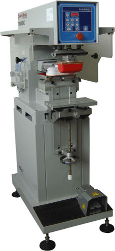Tampondruckmaschine mit geschlossenem Farbgebersystem - TM 85 C oval - Media Service Grulms