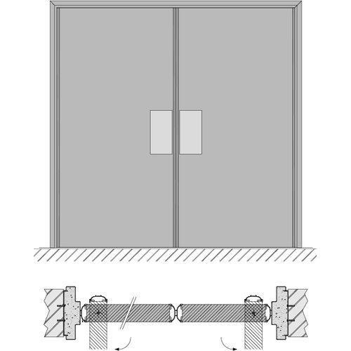 Einflügeltür - HEINEN SONDERMASCHINENBAU Neustadt GmbH - Edelstahl / Stahl / Glas