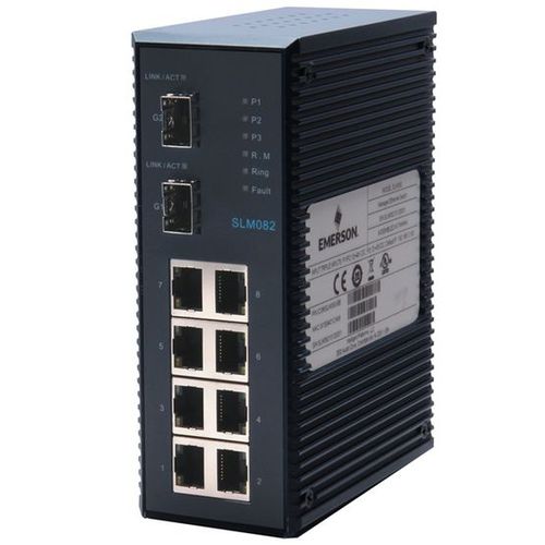 Ethernet-Switch / managed - IC086SLM082 - Emerson - 10 Ports / redundant / RJ45