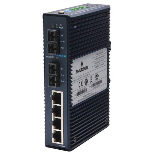 Ethernet-Switch / unmanaged - IC086SLN042SS - Emerson - 6 Ports / 10/100BaseT(X) / redundant
