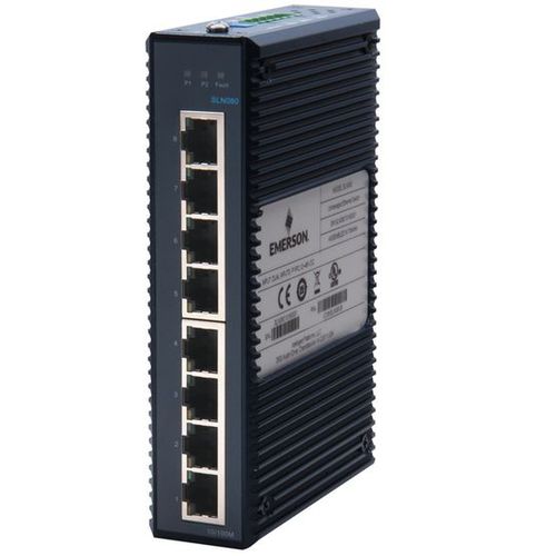 Ethernet-Switch / unmanaged - IC086SLN080 - Emerson - 8 Ports / 10/100BaseT(X) / redundant