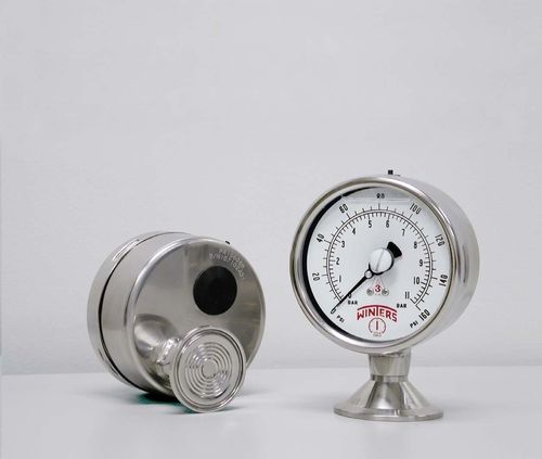 Manometer mit Zifferblatt-Anzeige - PPG - WINTERS INSTRUMENTS - Rohrfeder / für Hygieneanwendungen