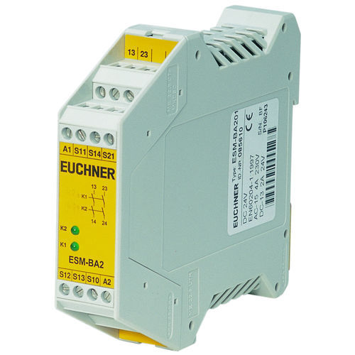 Notausschalter-Sicherheitsrelais - ESM-BA201 - EUCHNER GmbH + Co. KG - für DIN-Schiene / Zweikanal / Einkanal