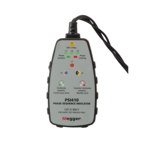 Drehfeldrichtungsanzeiger - PSI410 - MEGGER - LED / Handgerät