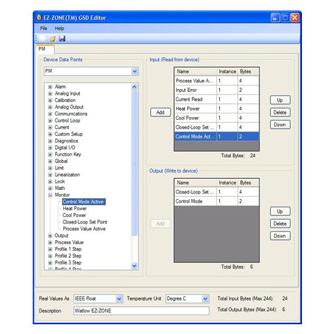 Automatisierungssoftware - EZ-ZONE® GSD - Watlow Electric Manufacturing Company - Ausgabe / Kommunikation / PROFIBUS DP