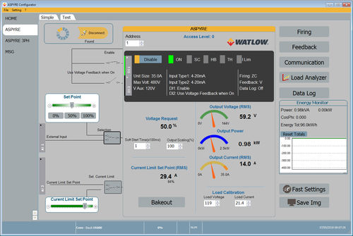 Konfigurationssoftware - ASPYRE® DT - Watlow Electric Manufacturing Company - Kommunikation