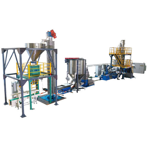 Extrusionsanlage mit Wasserkühlung - Jwell Extrusion Machinery Co., Ltd., Shanghai - Doppelschnecken / Luftkühlung / Aufbereitung