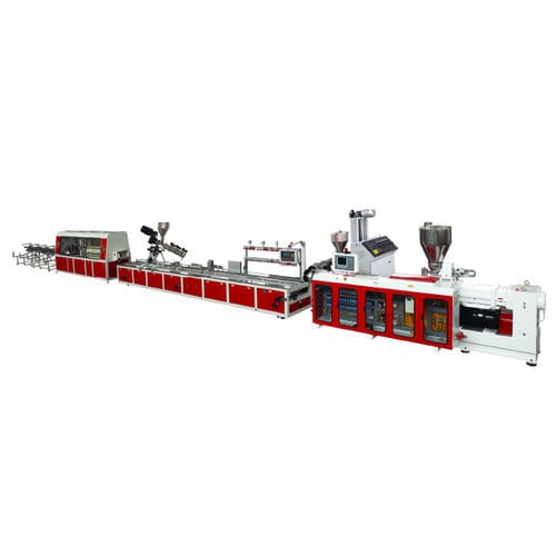 Doppelschneckenextrusionsanlage - SJ series - Jwell Extrusion Machinery Co., Ltd., Shanghai - konische Doppelschnecken / Profil / für PVC
