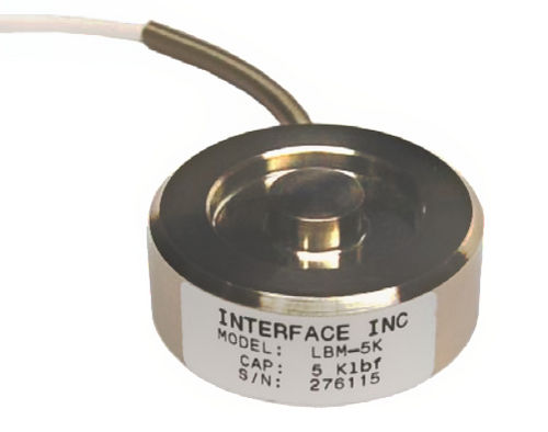 Druckkraft-Wägezelle - 0.125 - 250 kN | LBM series  - Interface, Inc. - Knopf / Dehnungsmessstreifen / kapazitiv