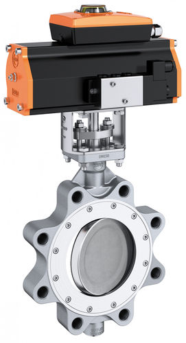 Absperrklappe - HP 114 - EBRO ARMATUREN Gebr. Bröer GmbH - pneumatisch gesteuert / Lug-Typ / doppelt exzentrisch
