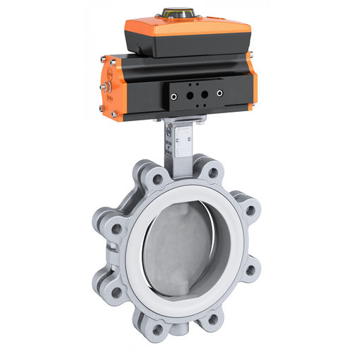 Absperrklappe - Z 614-K - EBRO ARMATUREN Gebr. Bröer GmbH - pneumatisch gesteuert / für Getränke / Lug-Typ