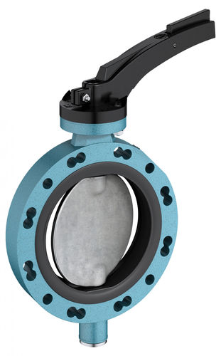 Absperrklappe - TW 150, TW 200 - EBRO ARMATUREN Gebr. Bröer GmbH - Hebel / Zwischenflansch / für Tanks