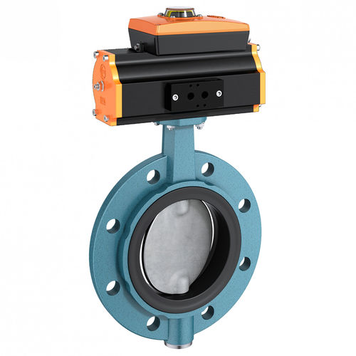 Absperrklappe - M 015-A - EBRO ARMATUREN Gebr. Bröer GmbH - pneumatisch / Flansch