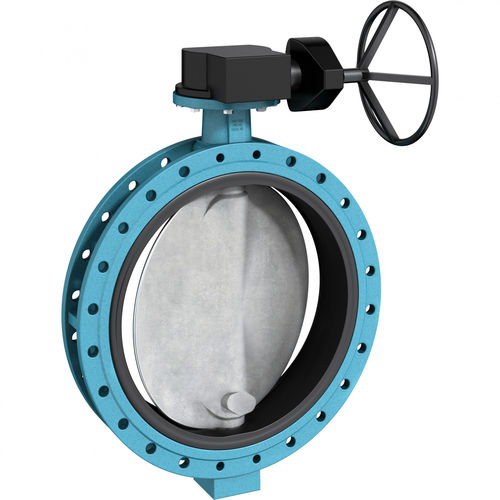 Absperrklappe - F 012-K1/WN - EBRO ARMATUREN Gebr. Bröer GmbH - mit Handrad / Doppelflansch / für raue Umgebungen