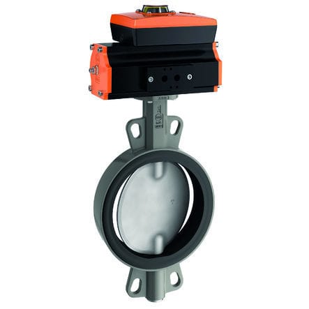Absperrklappe - Z 411-A - EBRO ARMATUREN Gebr. Bröer GmbH - pneumatisch gesteuert / Regel / Absperr