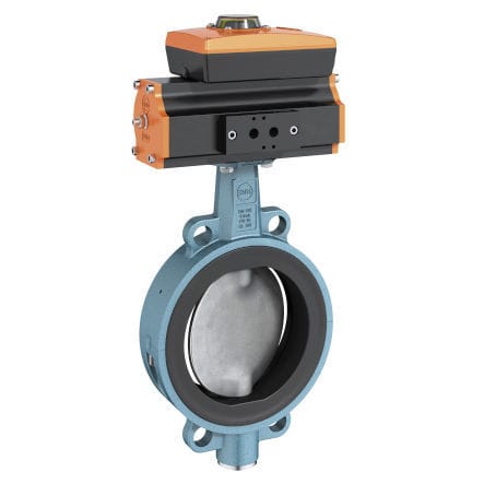 Absperrklappe - Z 611-A - EBRO ARMATUREN Gebr. Bröer GmbH - pneumatisch gesteuert / Regel / Absperr