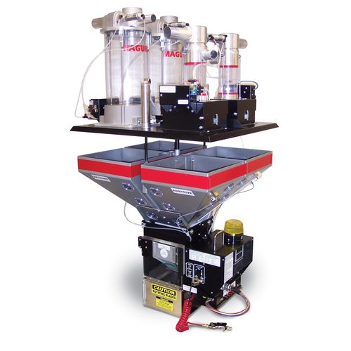 Dosier- und Mischanlage / Granulat - WSB-140MP - Maguire Products Inc. - gravimetrisch / pneumatisch / Trichter