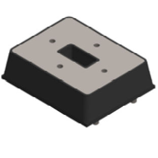 Rechteckige elastische Lagerung - J6332 - CEF POLYMERES - Elastomer / für schwere Lasten