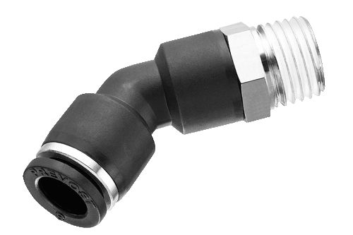 Pneumatischer Anschluss - RPQ MR series - Prevost - Push-in / rechtwinkelig / Polymer