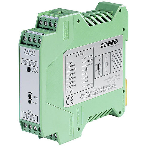 Signalaufbereiter für DIN-Schiene - SX3120 - SENSOREX MEGGITT - für LVDT-Transducer
