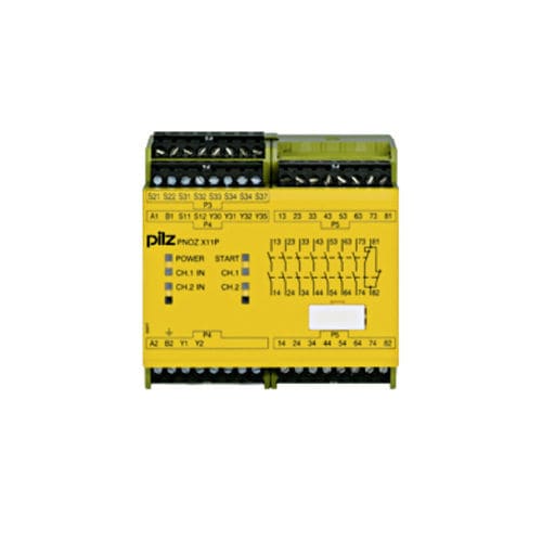 Notausschalter-Sicherheitsrelais - PNOZ X11P - PILZ - Zweikanal / Einkanal / 24 VDC