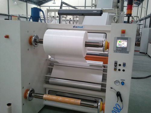 Kunststofffolien-Wickelmaschine - diamat Maschinenbau GmbH - halbautomatisch / für Extrusionsanlagen