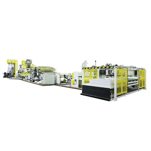 Extrusionsanlage / 3 Schichten - FK/TSE-100/150-2100 - Fong Kee Iron Works Co., Ltd. - für Platten / für Thermoplaste / für ABS