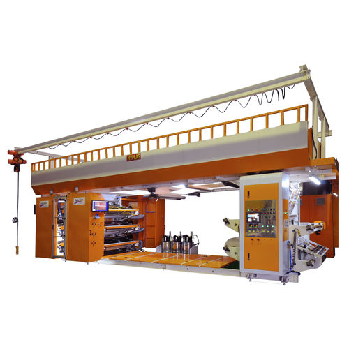 Inline-Flexodruckmaschine - HP-FG-SP-200 SERIES (6 COLORS) - HYPLAS Machinery Co., Ltd - 8-Farben / für Etiketten / für Verpackung