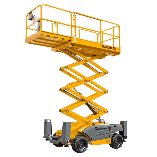 Scherenarbeitsbühne mit Eigenantrieb - COMPACT 10 DX - Haulotte - Diesel / Offroader / für Außenbereich