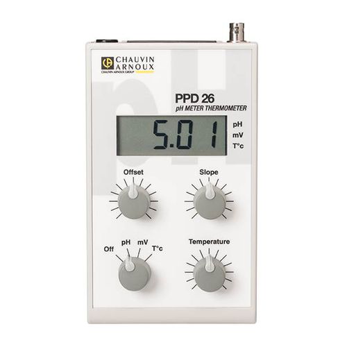 Tragbares pH-Messgerät - PPD 26 - CHAUVIN ARNOUX - Labor / digital / mit Thermometer