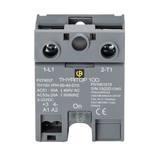 Statisches Relais / 24 VDC - THYRITOP 100 - CHAUVIN ARNOUX - 220 V AC / Leistung / Kühlkörper