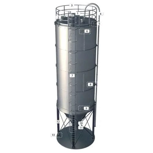 Pulversilo - Plastic Systems S.p.A. - für Granulat / Aluminium