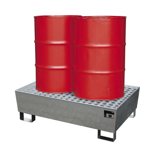 Mehrzweck-Auffangwanne - SW series - CEMO - für Fässer / galvanisiertem Stahl / starr
