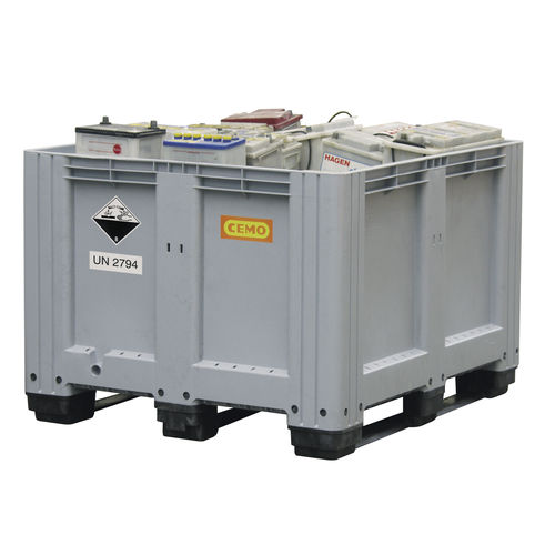 Polyethylen-Palettenbox - 8 series - CEMO - Lager / Transport / für leere Batterien