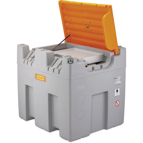 Becken für Altöl - RECUP CUBE 980 - CEMO - Polyethylen / doppelwandig / Speicher