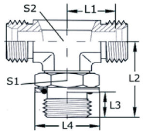 Hydraulikanschluss - BSPP series - NORMYDRO - Einschraub / T / Edelstahl
