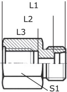 Innen-Hydraulikadapter - 1/8 - 1 1/2" | UFA series - NORMYDRO