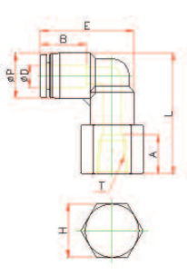 Druckluftanschluss - 9022 - NORMYDRO - rechtwinkelig / Polymer