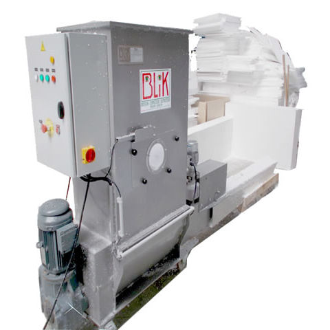 Müllpresse für Polystyrol - POLY-2000 - BLIK - für Kunststoff / stationär / mit oberer Öffnung