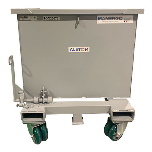 Kippbehälter für Müll - BBA500R-4221 - MANERGO - für Gabelstapler / Roll / automatisch