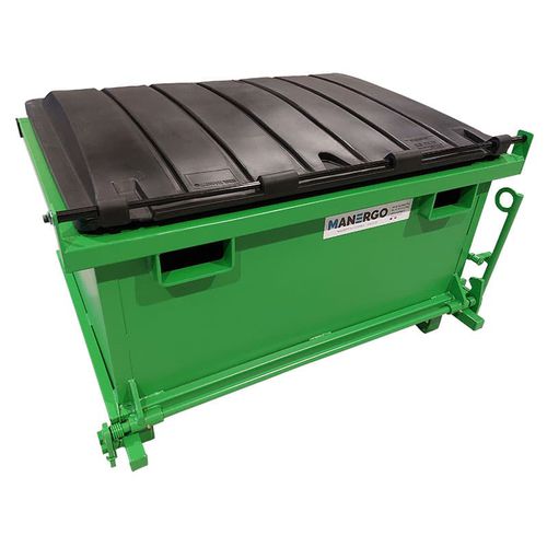 Kippbehälter für Müll - BAFO400AC-4470 - MANERGO - für Schüttgut / für Gabelstapler / Bodenablauf