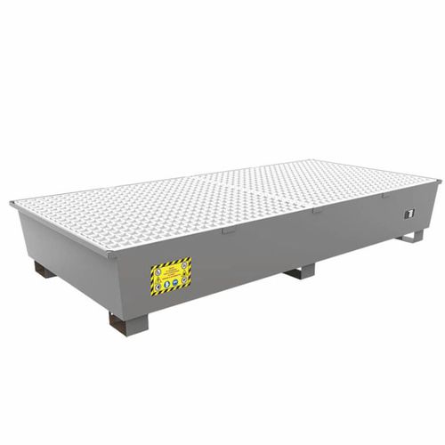 Auffangwanne für IBC-Container - BAS1000-2 - MANERGO - für 2 Fässer / für 8 Fässer / galvanisiertem Stahl