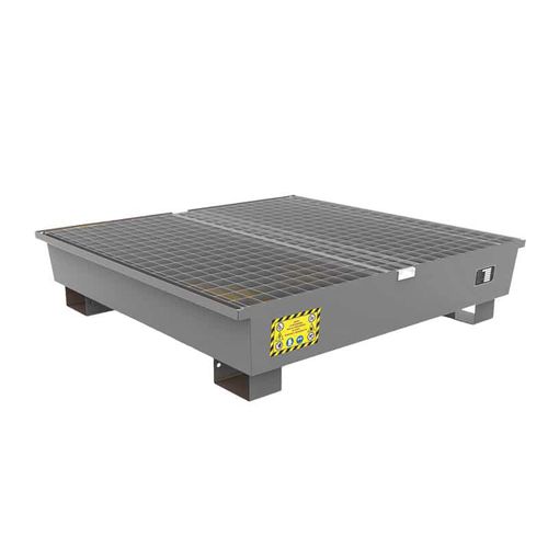 Auffangwanne / galvanisiertem Stahl - BAS440 - MANERGO - für Fässer / für 4 Fässer / Maschen