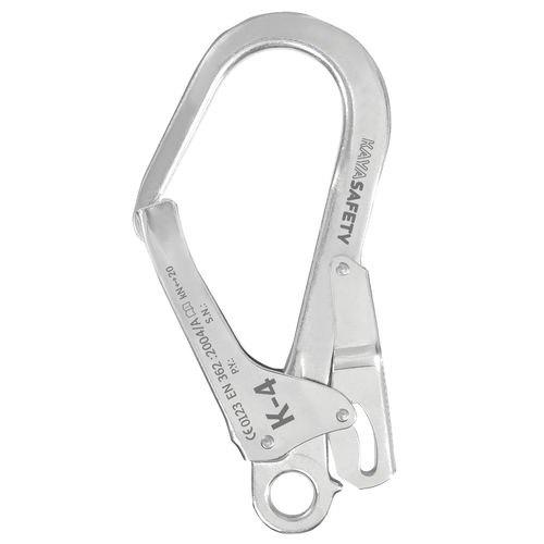 Karabiner / doppelt gesichert - K-4 - KAYA YAPI IC MIMARLIK A.S. - Stahl / asymmetrisch / mit großer Öffnung