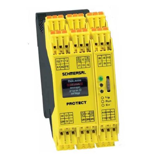 SIL-Sicherheitsrelais - PROTECT-SELECT-CC - SCHMERSAL - PLe / für DIN-Schiene / programmierbar