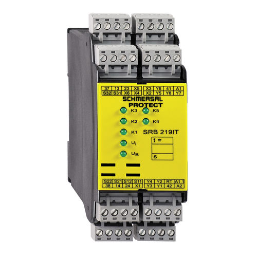 Notausschalter-Sicherheitsrelais - SRB 219IT - SCHMERSAL - für Lichtvorhang / für fotoelektrische Detektoren / für DIN-Schiene
