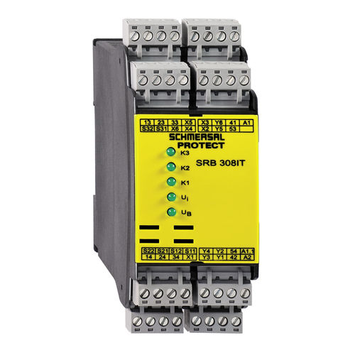 Notausschalter-Sicherheitsrelais - SRB308IT series - SCHMERSAL - für Lichtvorhang / für DIN-Schiene / modular